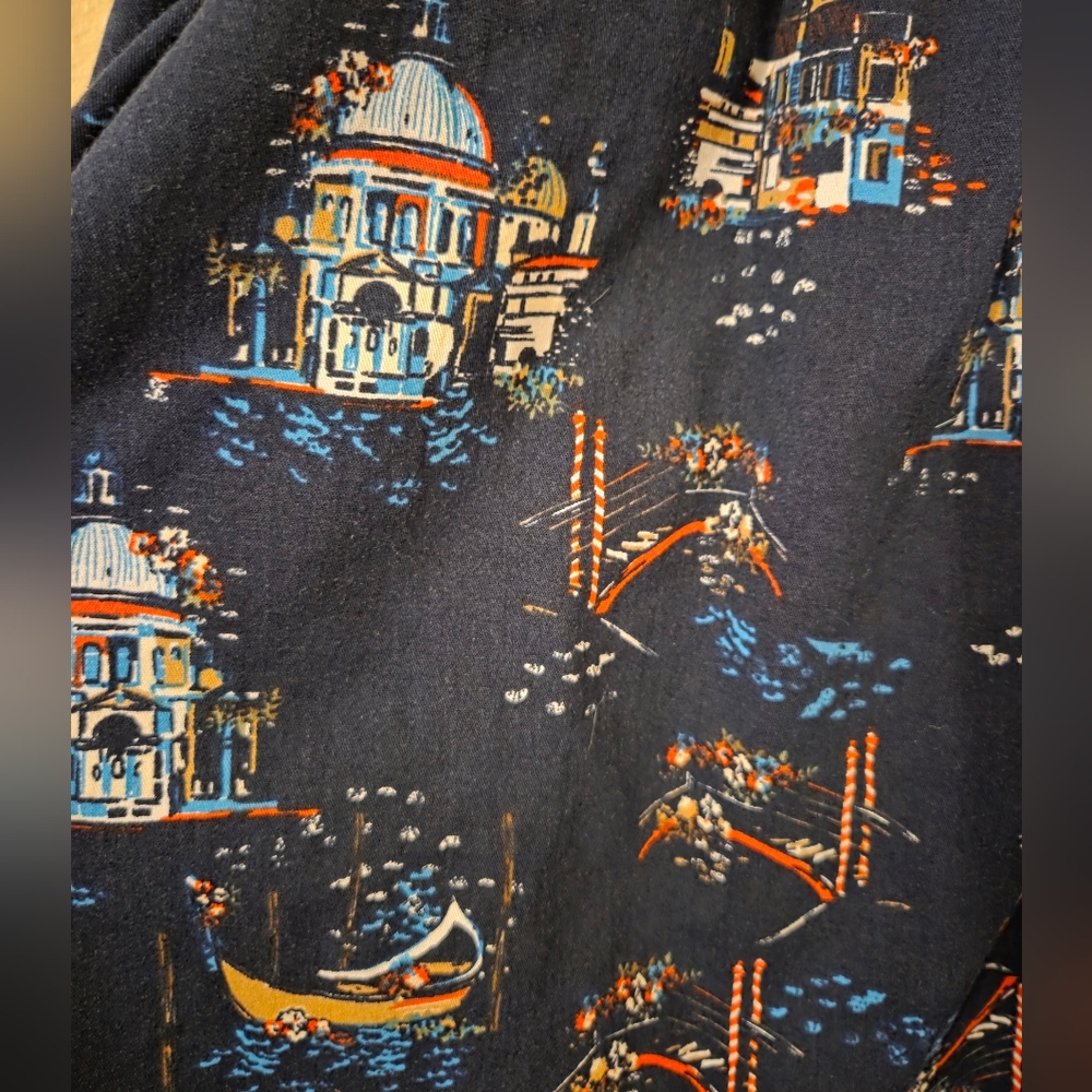 Lindy Bop Cordelia Skirt In Venice Print Size UK 12 US 8 - Picture 3 of 5